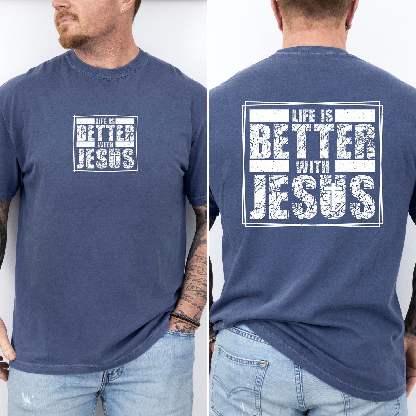 Life Is Better With Jesus, Christian, Religious, Faith, Gospel Tshirt Comfort Colors T-Shirt