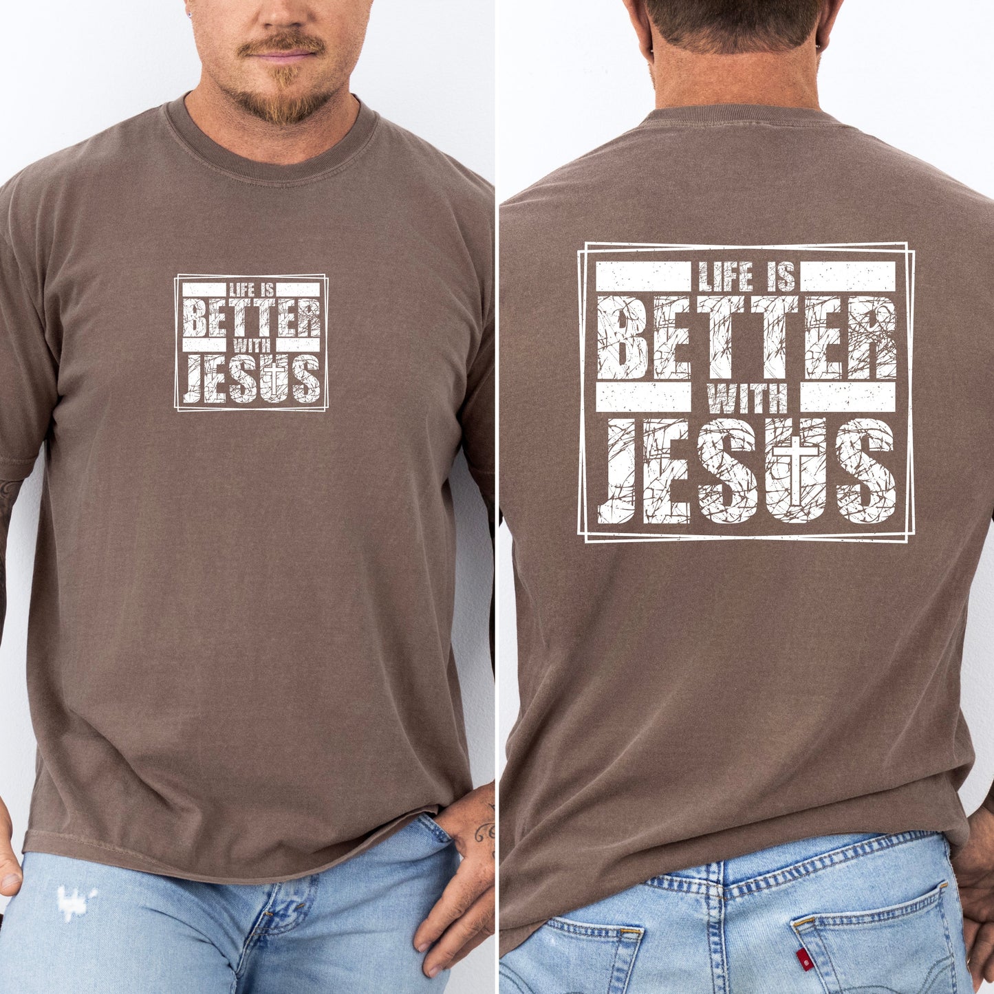 Life Is Better With Jesus, Christian, Religious, Faith, Gospel Tshirt Comfort Colors T-Shirt