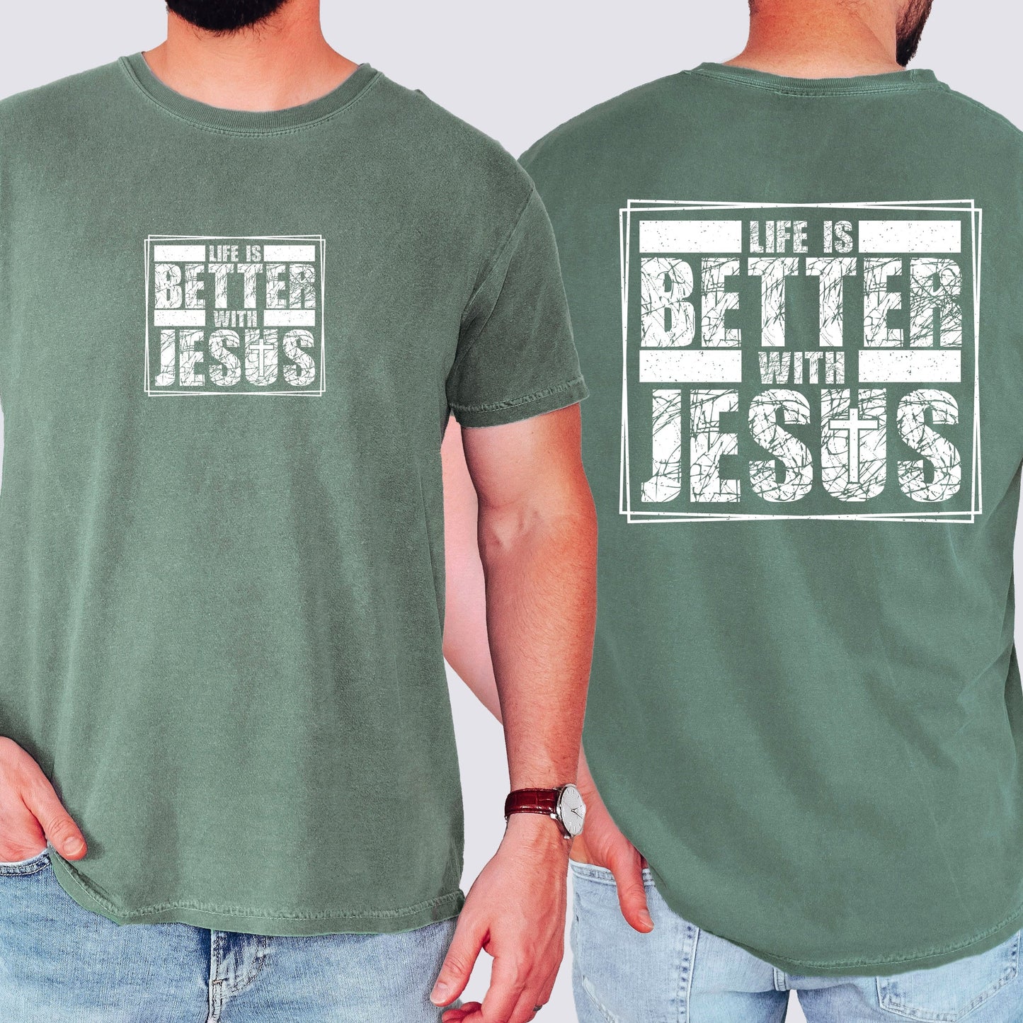 Life Is Better With Jesus, Christian, Religious, Faith, Gospel Tshirt Comfort Colors T-Shirt