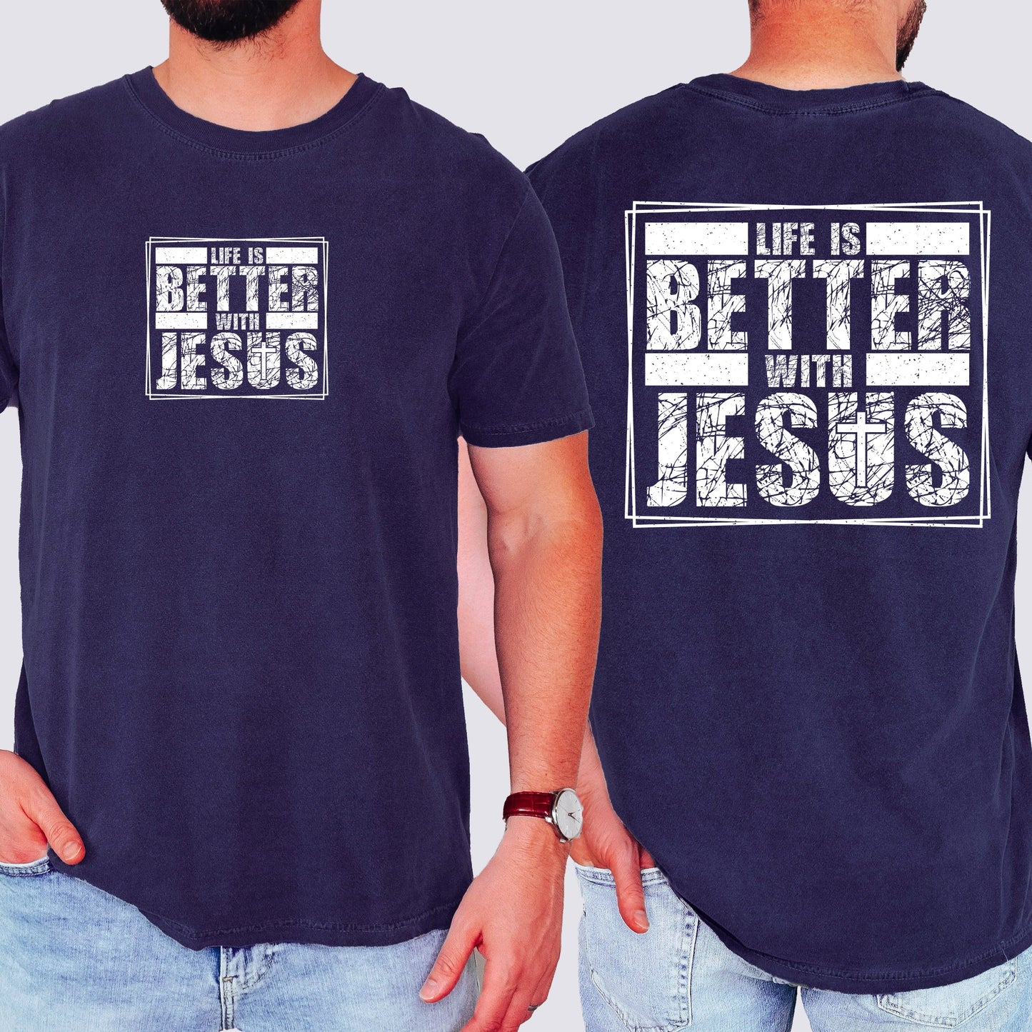 Life Is Better With Jesus, Christian, Religious, Faith, Gospel Tshirt Comfort Colors T-Shirt