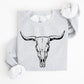 Long Horn, Cow Skull, Rodeo, Cowboy Sweatshirt