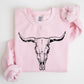 Long Horn, Cow Skull, Rodeo, Cowboy Sweatshirt