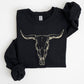 Long Horn, Cow Skull, Rodeo, Cowboy Sweatshirt
