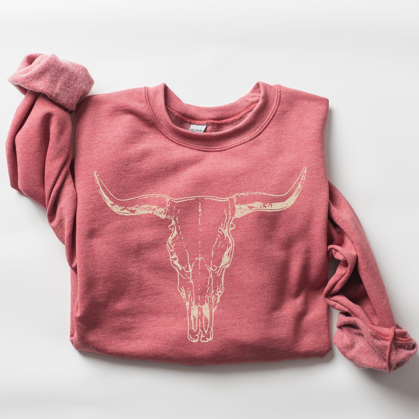 Long Horn, Cow Skull, Rodeo, Cowboy Sweatshirt