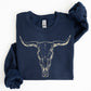 Long Horn, Cow Skull, Rodeo, Cowboy Sweatshirt