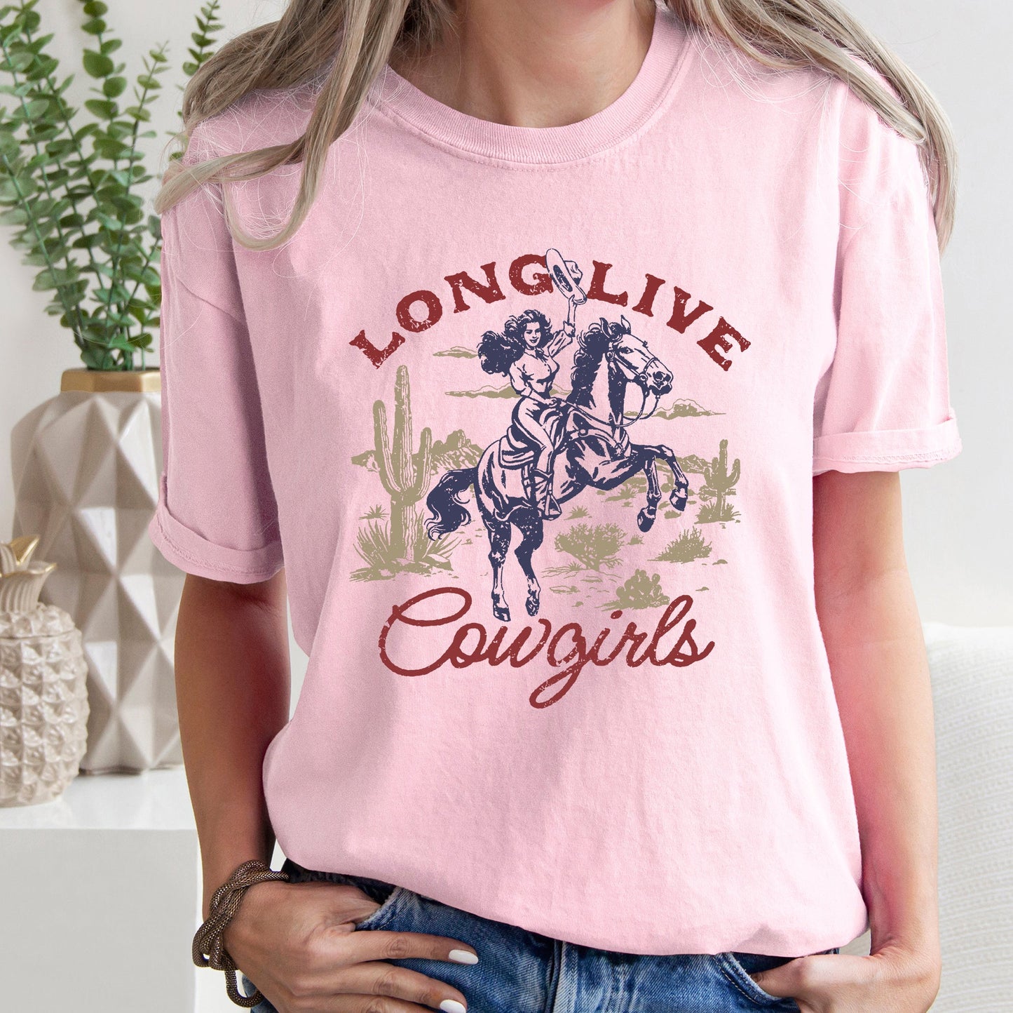 Long Live Cowgirls, Horse, Cowboy, Western, Country, Tshirt Comfort Colors T-Shirt