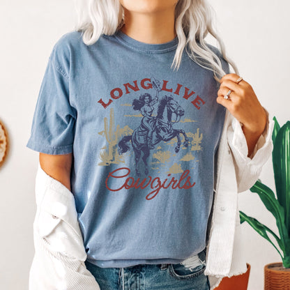 Long Live Cowgirls, Horse, Cowboy, Western, Country, Tshirt Comfort Colors T-Shirt