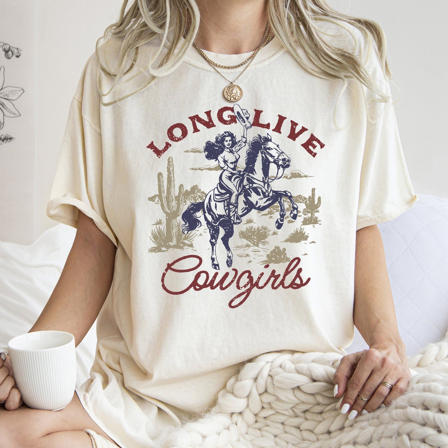 Long Live Cowgirls, Horse, Cowboy, Western, Country, Tshirt Comfort Colors T-Shirt