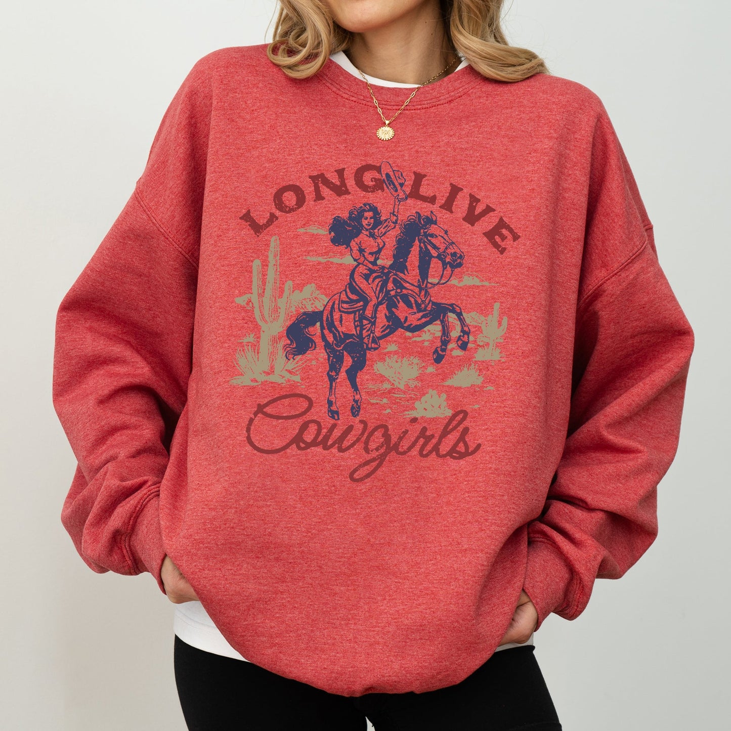 Long Live Cowgirls, Horse, Cowboy Western Country Sweatshirt