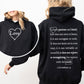 Love Is Patient, Love Is Kind, Jesus, Christian, Religious, Faith, Gospel, Front and Back Hoodie, Hooded Sweatshirt