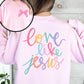 Love Like Jesus, Front and Back, Pastel, Christian, Religious, Faith, Gospel Sweatshirt