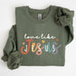 Love Like Jesus, Hearts, Colorful, Christian, Religious, Gospel, Faith Sweatshirt