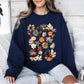 Lush Leaves Artistic Floral Print Sweatshirt