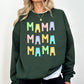 Mama Mama Mama Sweatshirt, Positivity, Funny, Sarcastic, Mom Gift, Mental Health, Colorful, Pastel, Crewneck, Crew Neck Sweatshirt