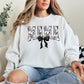 Mama, Bow, Ribbon, Black, Chinoiserie, Coquette, Varsity, Mother's Day Sweatshirt