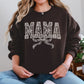 Mama, Bow, Ribbon, Faux Lace, Coquette, Varsity, Mother's Day Sweatshirt