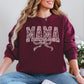 Mama, Bow, Ribbon, Faux Lace, Coquette, Varsity, Mother's Day Sweatshirt