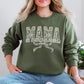 Mama, Bow, Ribbon, Faux Lace, Coquette, Varsity, Mother's Day Sweatshirt