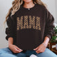Mama, Brown Checkered, Retro, Varsity, Mother's Day Sweatshirt