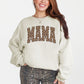 Mama, Brown Checkered, Retro, Varsity, Mother's Day Sweatshirt