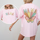Mama, Butterfly, Colorful, Mother's Day, Mother, Front and Back, Pastel, Retro, Psychedelic, Tshirt Comfort Colors T-Shirt