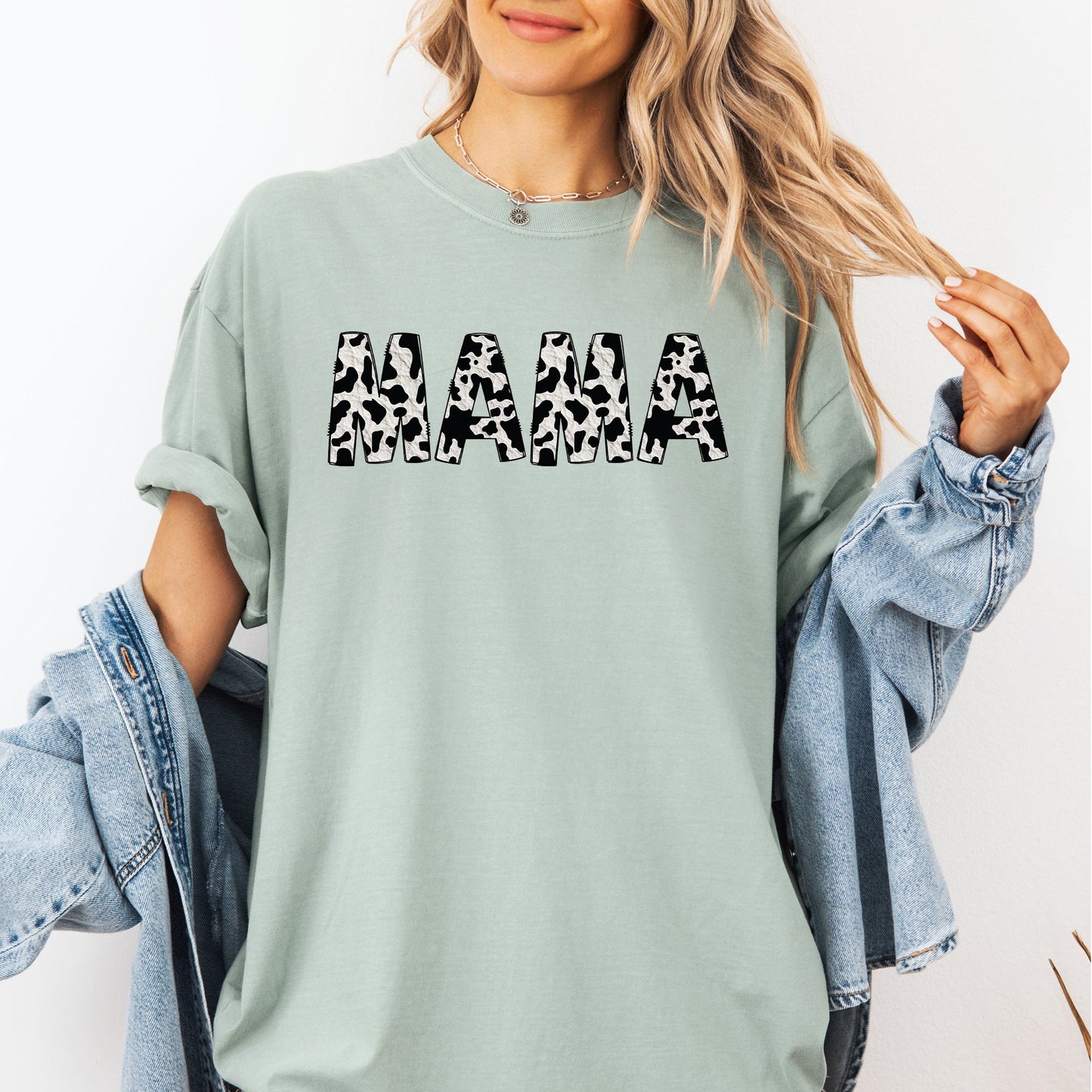 Mama, Cow Print, Classic, Animal Print, Mother's Day Tshirt Comfort Colors T-Shirt
