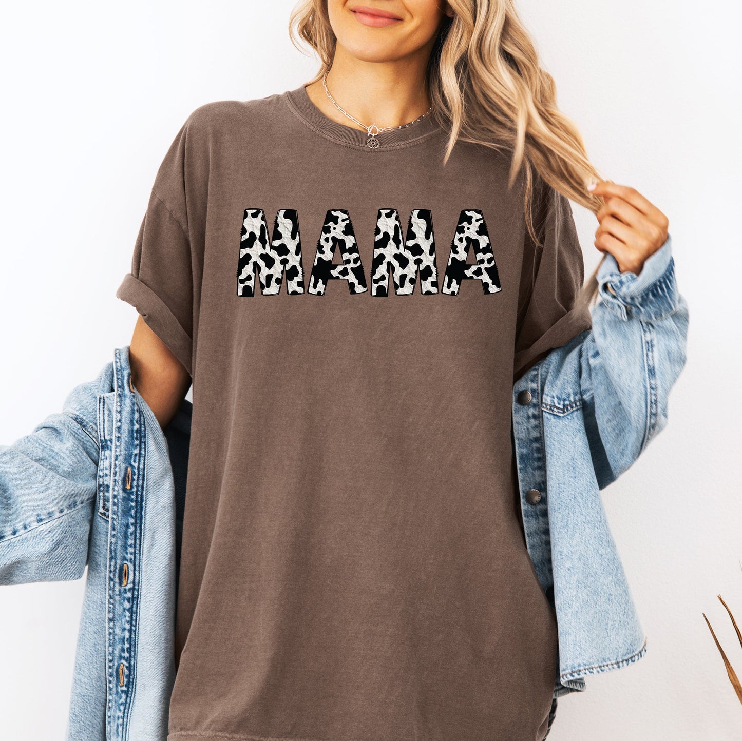 Mama, Cow Print, Classic, Animal Print, Mother's Day Tshirt Comfort Colors T-Shirt