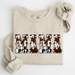 Mama, Cow Print, Western, Country, Varsity, Retro, Vintage Sweatshirt