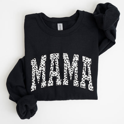 Mama, Dalmatian Print, Varsity, Retro, Vintage Sweatshirt