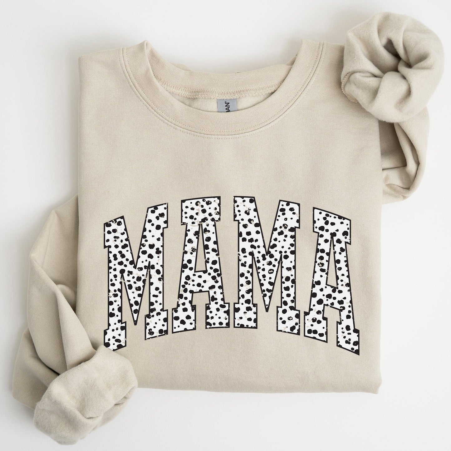 Mama, Dalmatian Print, Varsity, Retro, Vintage Sweatshirt