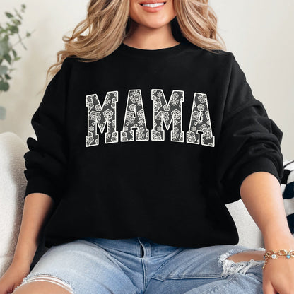 Mama, Faux Lace, Coquette, Varsity, Mother's Day Sweatshirt