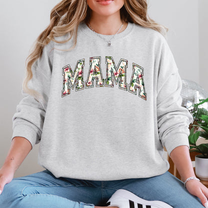 Mama, Floral, Chinoiserie, Coquette, Varsity, Mother's Day Sweatshirt