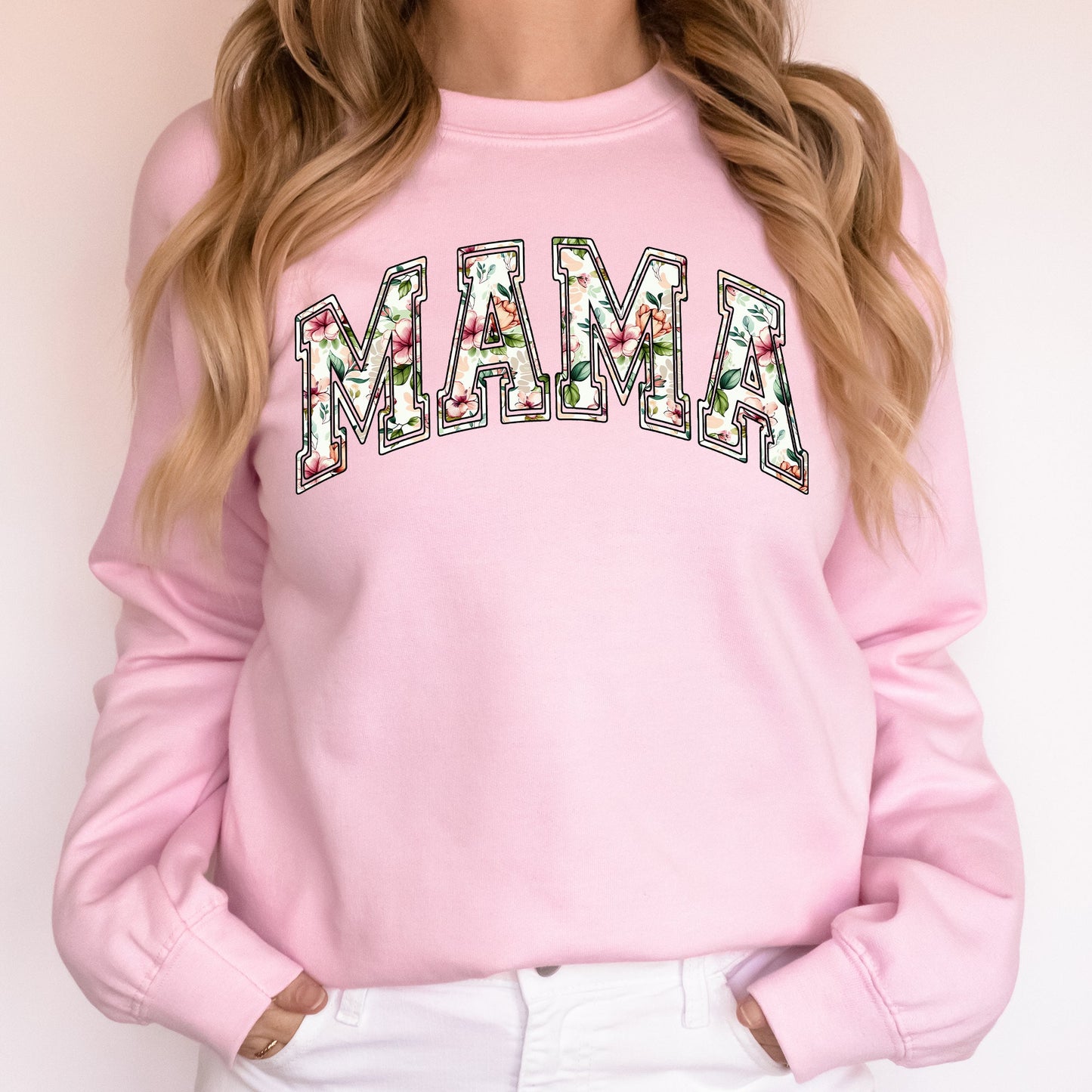 Mama, Floral, Chinoiserie, Coquette, Varsity, Mother's Day Sweatshirt