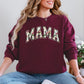 Mama, Floral, Chinoiserie, Coquette, Varsity, Mother's Day Sweatshirt