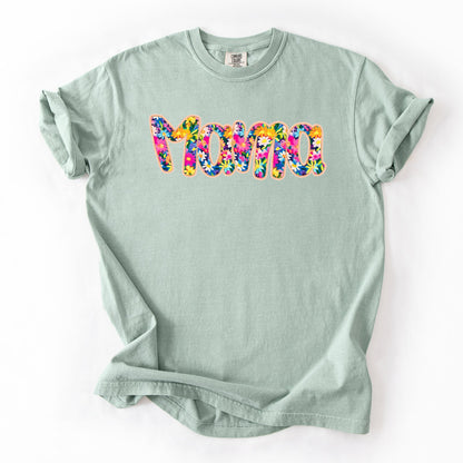 Mama, Floral, Flowers, Mother's Day, Bright, Colorful, Pastels Tshirt Comfort Colors T-Shirt
