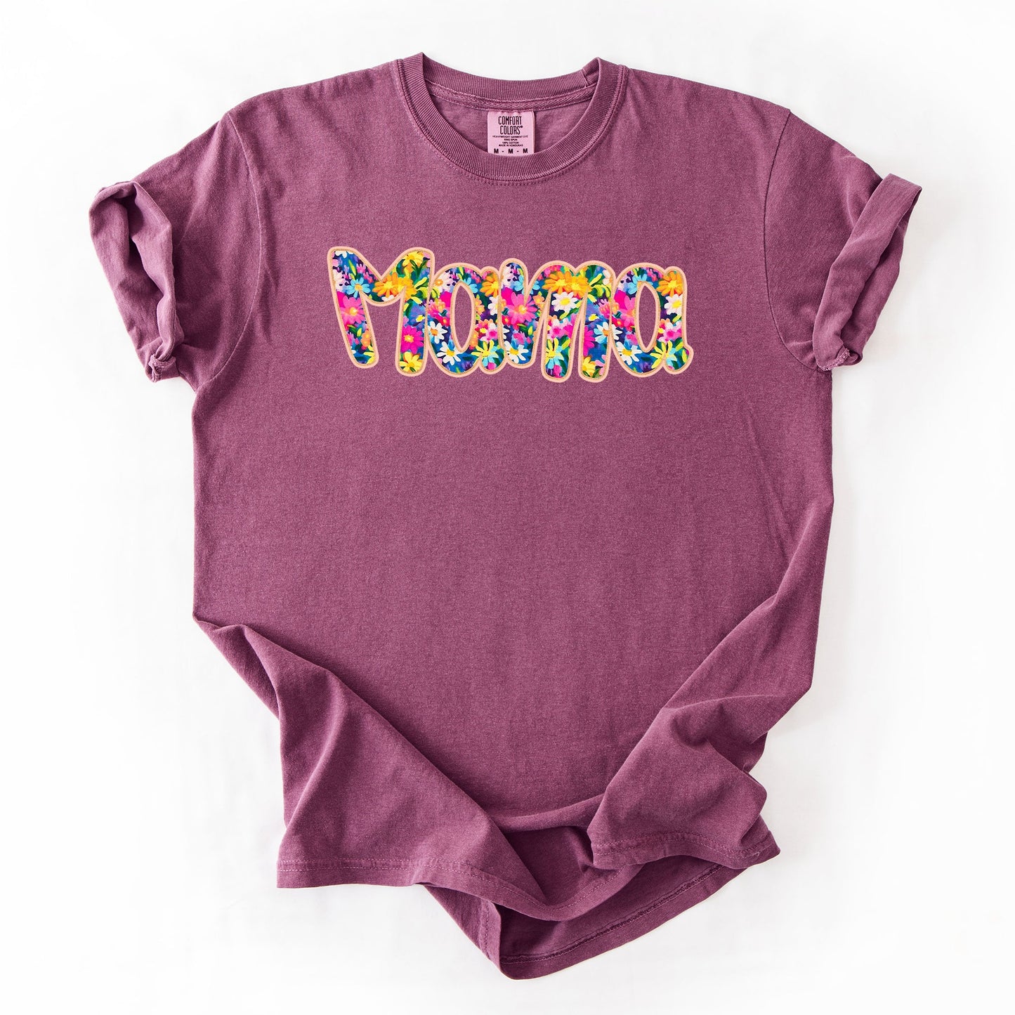 Mama, Floral, Flowers, Mother's Day, Bright, Colorful, Pastels Tshirt Comfort Colors T-Shirt