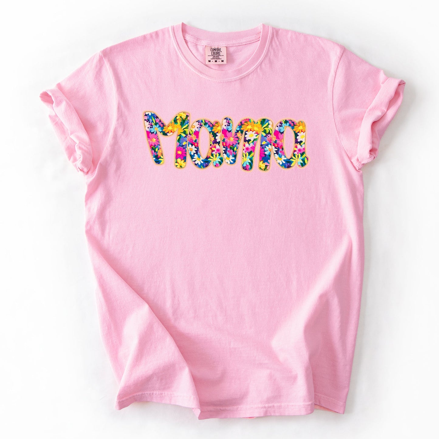 Mama, Floral, Flowers, Mother's Day, Bright, Colorful, Pastels Tshirt Comfort Colors T-Shirt