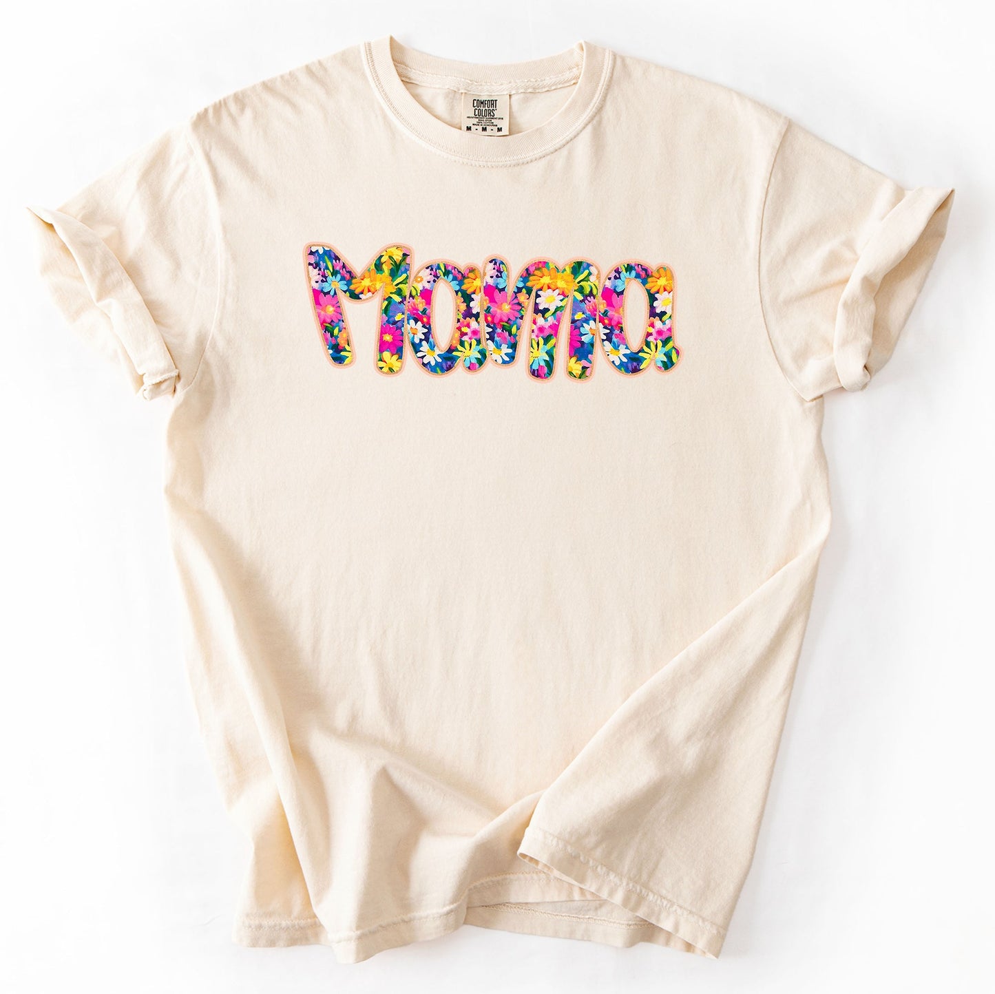 Mama, Floral, Flowers, Mother's Day, Bright, Colorful, Pastels Tshirt Comfort Colors T-Shirt