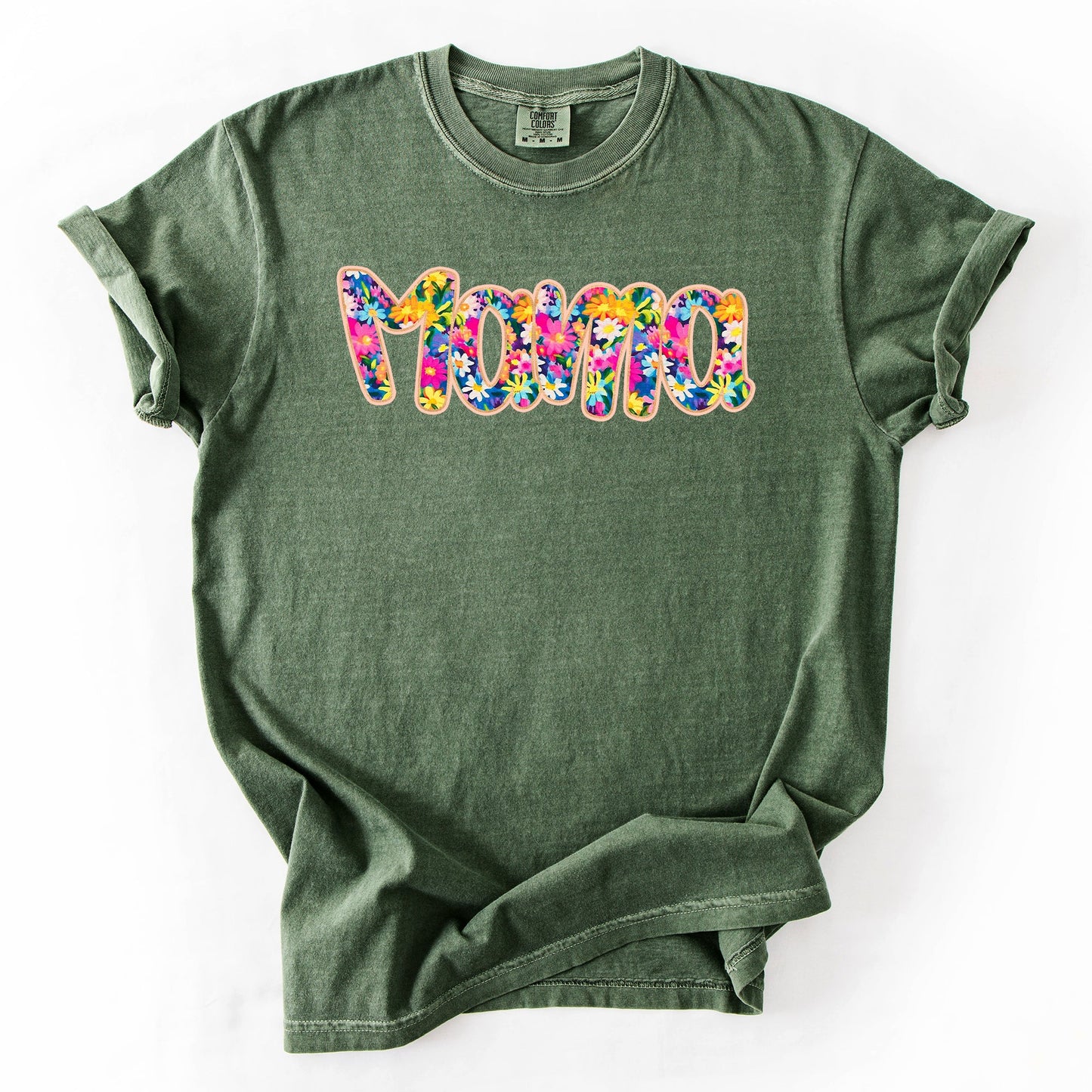 Mama, Floral, Flowers, Mother's Day, Bright, Colorful, Pastels Tshirt Comfort Colors T-Shirt