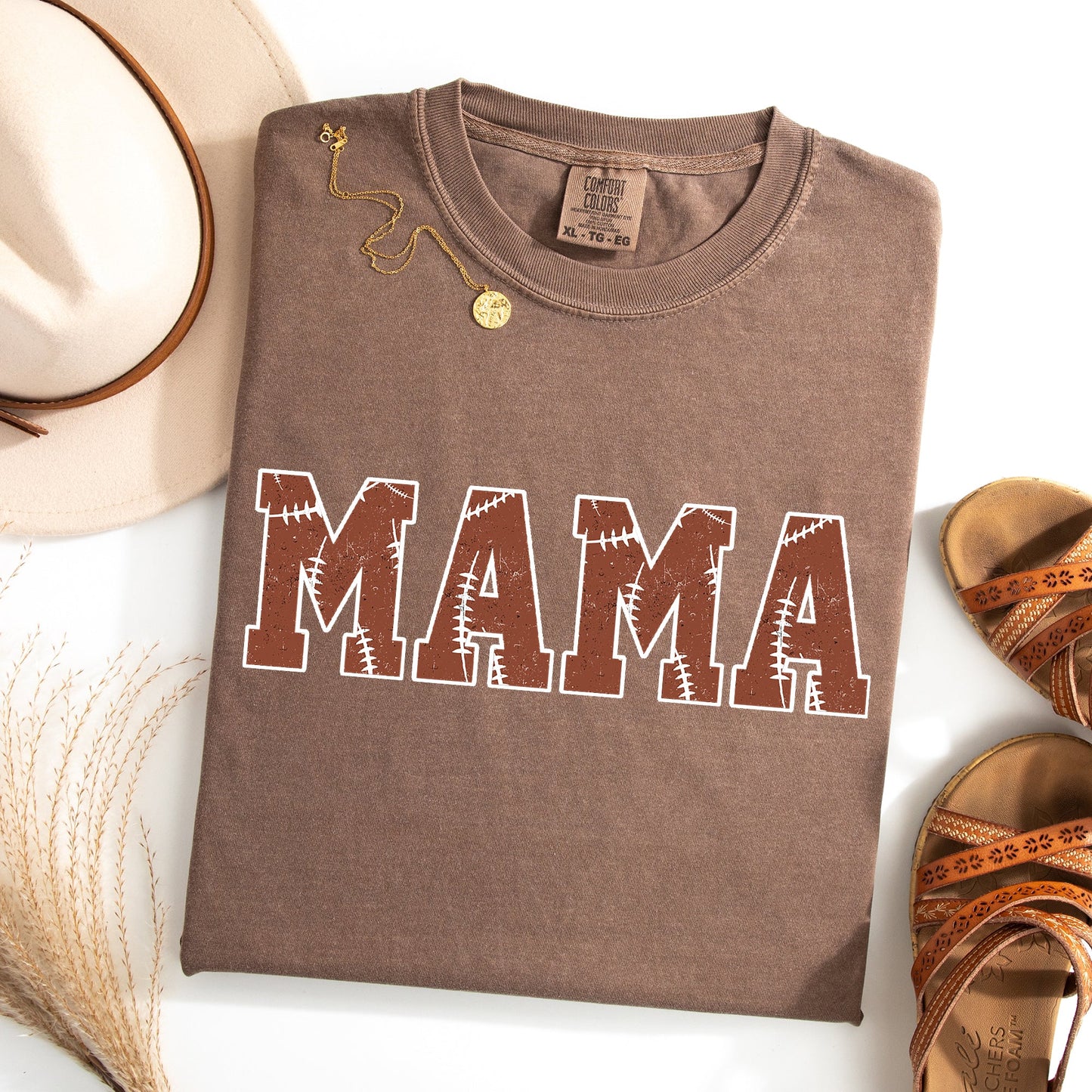 Mama, Football, Sports, Game Day, Big Game, Touchdown, Tailgate Party Tshirt Comfort Colors T-Shirt