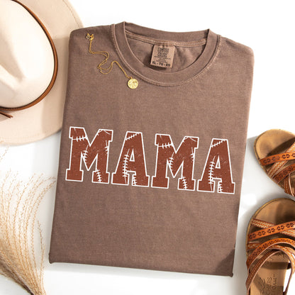 Mama, Football, Sports, Game Day, Big Game, Touchdown, Tailgate Party Tshirt Comfort Colors T-Shirt
