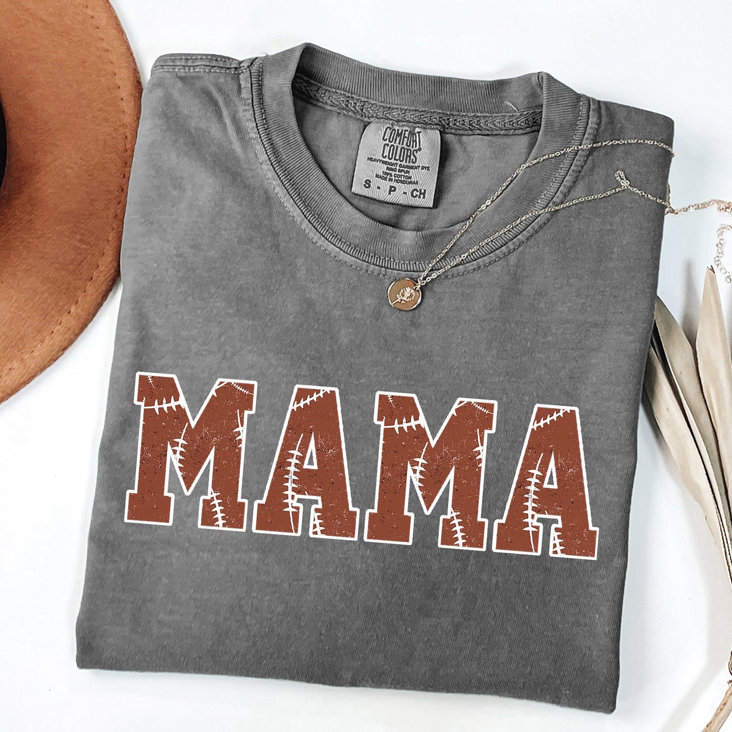 Mama, Football, Sports, Game Day, Big Game, Touchdown, Tailgate Party Tshirt Comfort Colors T-Shirt