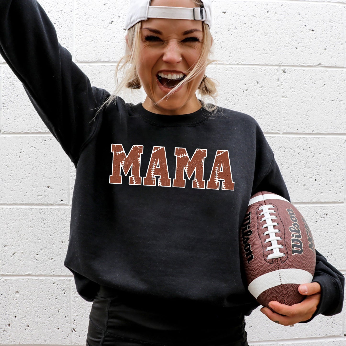 Mama, Football, Sports, Game Day, Big Game, Touchdown, Tailgate Party Sweatshirt