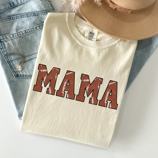 Mama, Football, Sports, Game Day, Big Game, Touchdown, Tailgate Party Tshirt Comfort Colors T-Shirt