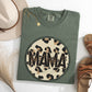 Mama, Leopard Print Circle, Western, Cowboy Tshirt Comfort Colors T-Shirt