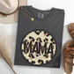 Mama, Leopard Print Circle, Western, Cowboy Tshirt Comfort Colors T-Shirt