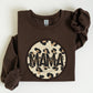 Mama, Leopard Print Circle, Western, Cowboy Sweatshirt