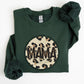 Mama, Leopard Print Circle, Western, Cowboy Sweatshirt