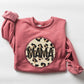 Mama, Leopard Print Circle, Western, Cowboy Sweatshirt