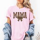 Mama, Leopard Print, Bow, Ribbon, Mother's Day Tshirt Comfort Colors T-Shirt